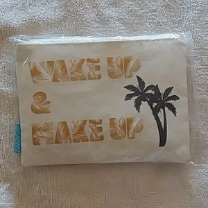 Palm tree makeup bag